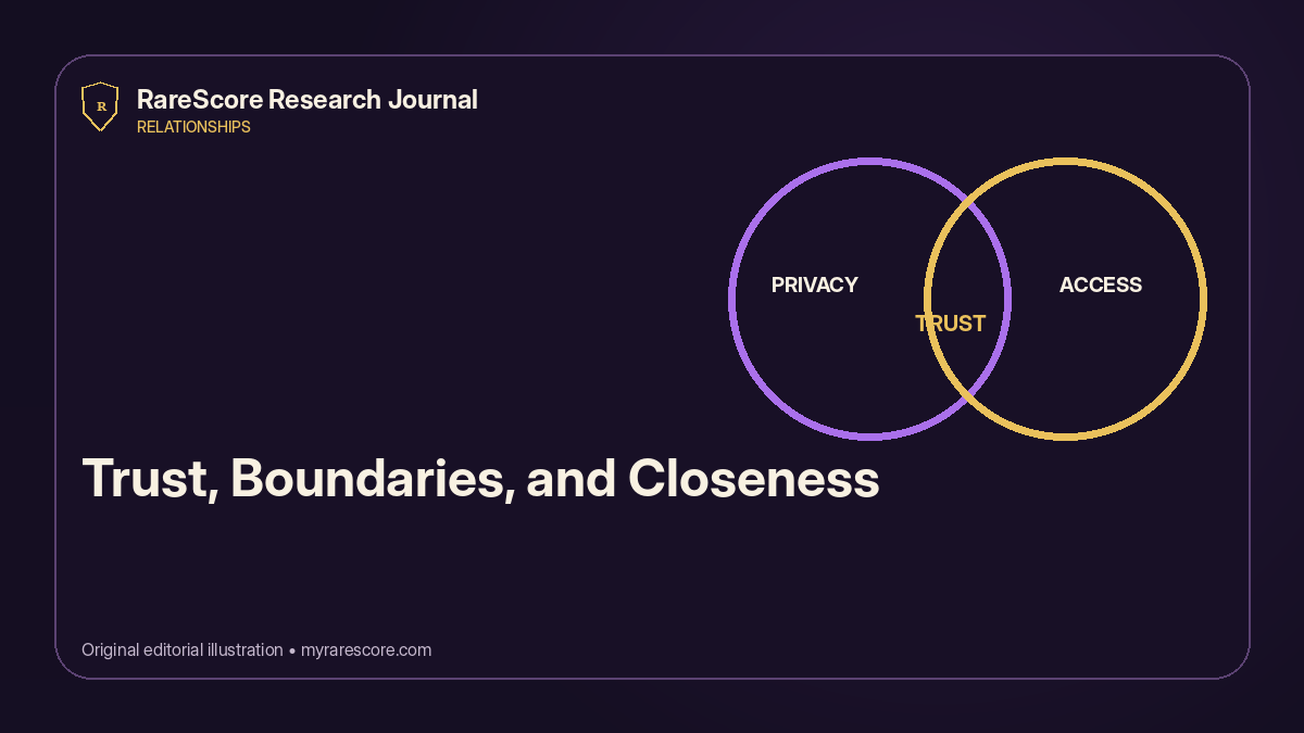 Two overlapping circles illustrating privacy, shared disclosure, responsive understanding, and protected boundaries.