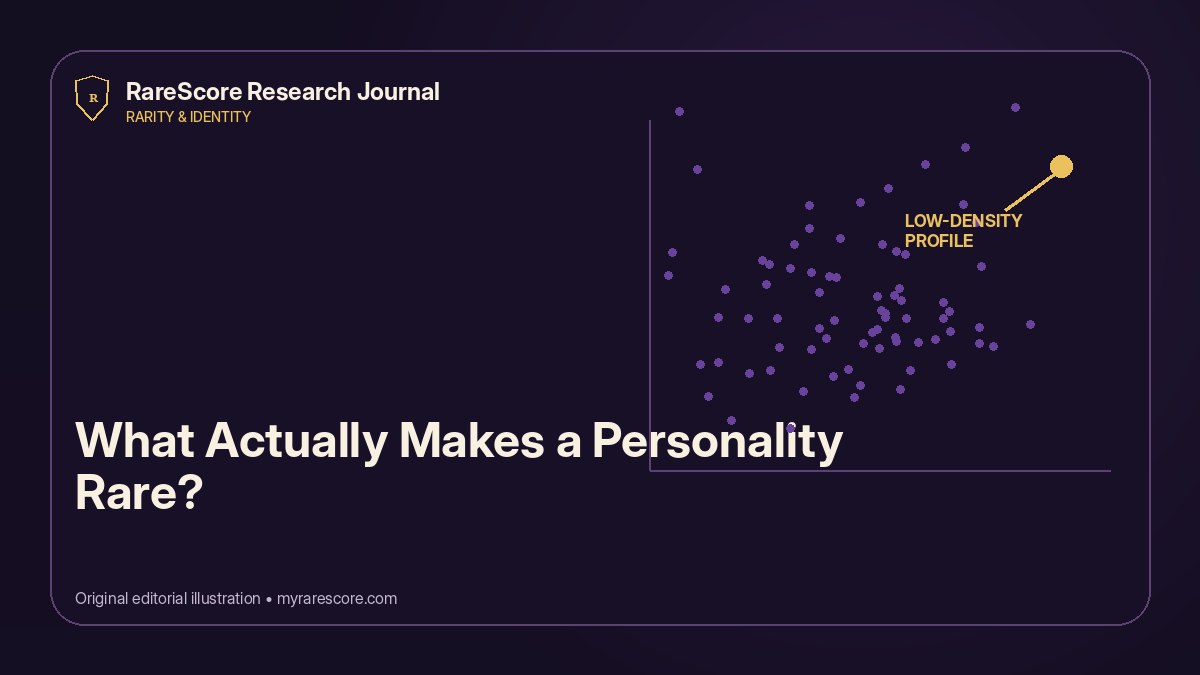 A multivariate personality map with one profile located in a low-density region of the distribution.